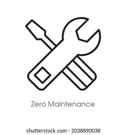 Zero Maintenance ceramic tiles vector illustration.