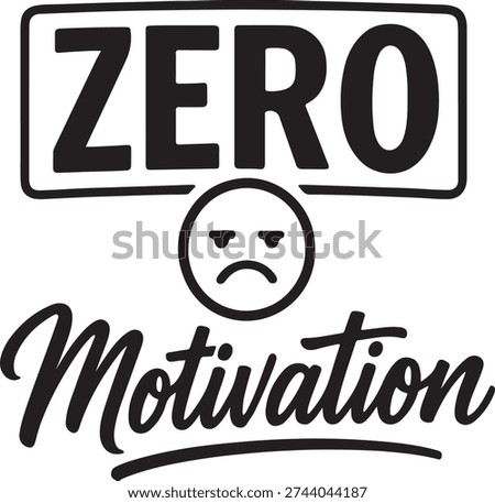 Zero motivation hand-drawn vector  illustration