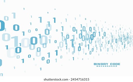 zero and number binary number white background design vector