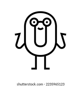 vector de icono de línea de caracteres de número cero. signo de carácter de número cero. símbolo de contorno aislado ilustración negra