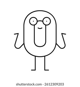 zero number character line icon vector. zero number character sign. isolated contour symbol black illustration