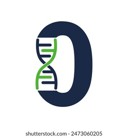 Zero number dna logo template illustration