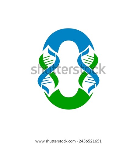 Zero number dna logo template illustration