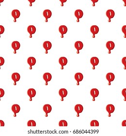 Zero number isolated on white background. Red bloody zero number vector illustration