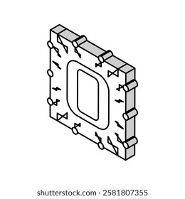 zero number isometric icon vector. zero number sign. isolated symbol illustration