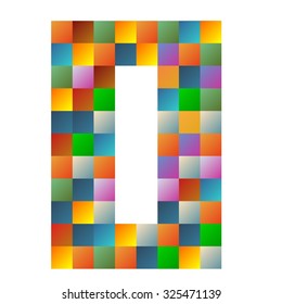 zero number rainbow colorful sparkling vector illustration