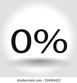 Zero percent icon