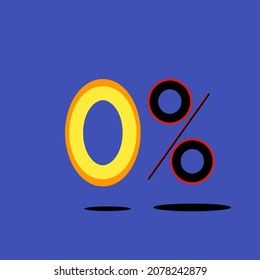 a zero percent illustration for buying and selling business decoration