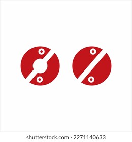 Diseño de logotipo cero por ciento con un concepto inusual.