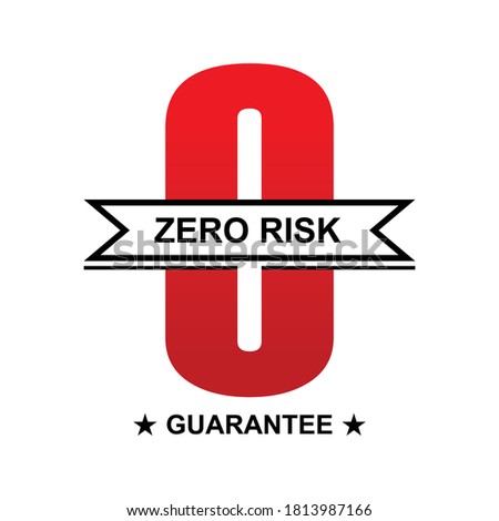 Zero risk icon isolated on white background vector illustration.
