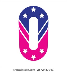 Zero star Line Blue Magenta Logo