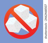 Zero sugar label for no sugar product package design