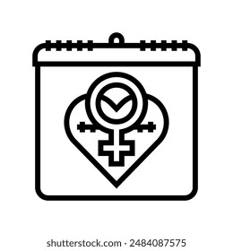 zero tolerance for female genital mutilation line icon vector. zero tolerance for female genital mutilation sign. isolated contour symbol black illustration