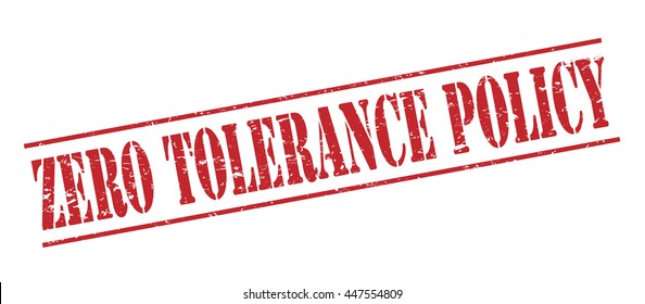 zero tolerance policy vector stamp on white background