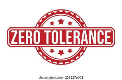 ZERO TOLERANCE rubber stamp on white background. ZERO TOLERANCE Stamp.