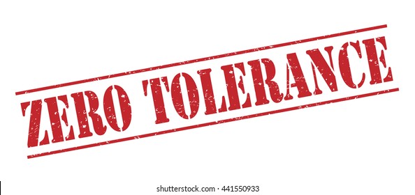 zero tolerance vector stamp on white background