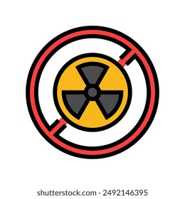 cero toxinas etiqueta de producto precaución icono de color Vector. cero toxinas etiqueta de producto advertencia. símbolo aislado ilustración
