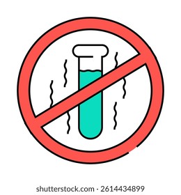 zero toxins product label caution line icon vector. zero toxins product label caution sign. isolated symbol illustration
