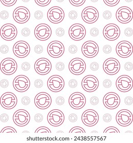 Zero trans fat delightful trendy red color repeating pattern vector illustration background