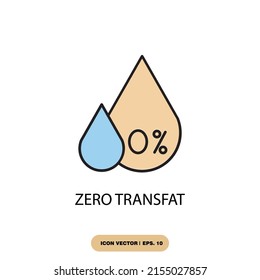 zero transfat icons  symbol vector elements for infographic we