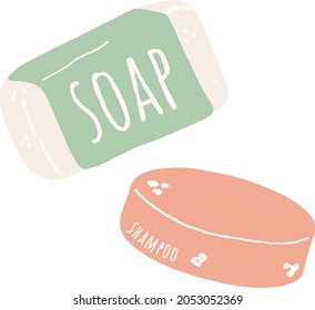 Zero waste bathroom accessories, items, toiletry. Natural vegan organic cosmetics. Eco friendly lifestyle products. Soap, shampoo, Vector flat cartoon illustration