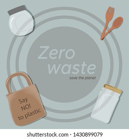 zero waste be plastic free illustration