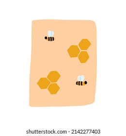 Zero Abfall Bienenwachs Verpackung für die Lebensmittellagerung im Cartoon-Flachstil. Vektorgrafik wiederverwendbarer und recycelbarer Kunststoff-freier Öko-Artikel