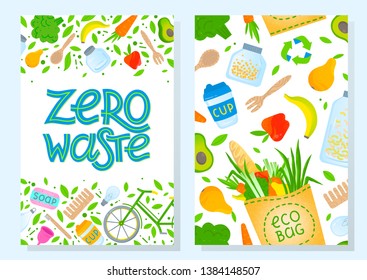Zero waste brochure templates.Waste management concept.Layout design perfect for prints,flyers,banners,web,eco posters,flyer mockups,typography design and more.Think green, go to zero waste.