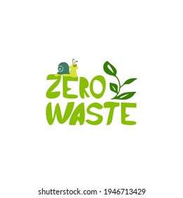 Zero waste card, print or poster. Vector design illustration. ECO life illustration.