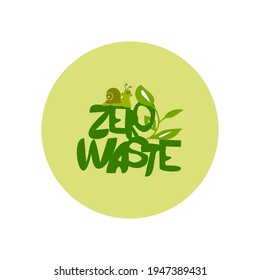 Tarjeta de basura cero, impresión o afiche. Ilustración de diseño de vectores. Ilustración de la vida de ECO.