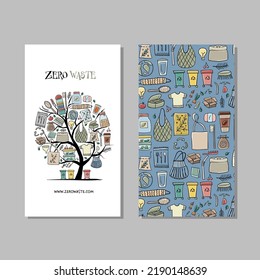 Zero waste. Concept art. Creative ideas for cards, banner, web, promotional materials. Corporate identity template. Vector illustration