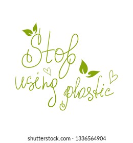 Zero Waste Concept. Hand drawn elements of zero waste life. Zero waste concept card. Good for posters, banners, web design, cards. Stop using plastic. Vector illustration.