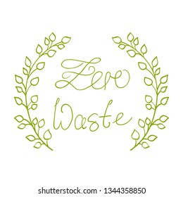 Zero Waste Concept. Hand drawn elements of zero waste life. Zero waste concept card. Good for posters, banners, web design, cards. Zero Waste. Vector illustration. 
