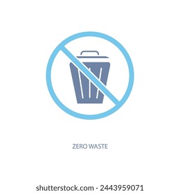 zero waste concept line icon. Simple element illustration. zero waste concept outline symbol design.