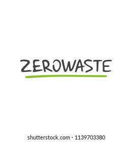Zero waste concept. Recycle, reuse and reduce. Ecological lifestyle and sustainable developments. Vector object isolated on white background.