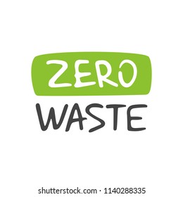 Zero waste concept. Recycle, reuse and reduce. Ecological lifestyle and sustainable developments. Vector object isolated on white background.