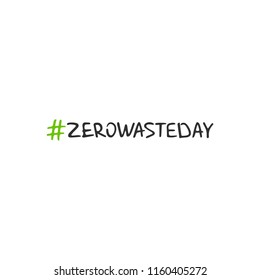 Zero waste concept. Recycle, reuse and reduce. Ecological lifestyle and sustainable developments. Vector object isolated on white background.