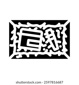 zero waste cosmetic packaging glyph icon vector. zero waste cosmetic packaging sign. isolated symbol illustration