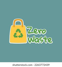 zero waste design, vector illustration eps10 graphic. eco friendly for save the planet earth concept
