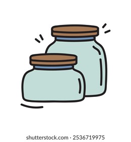 Zero Waste Doodle Illustration - Glass Jar