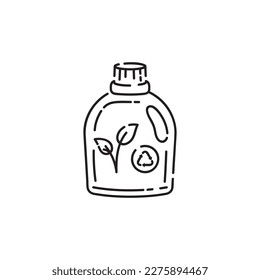 Zero waste ecology clean detergent product icon. 