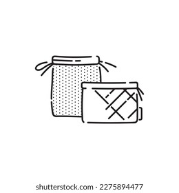 Zero waste ecology food zipper bags icon. 