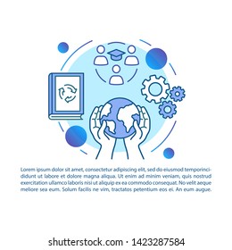Zero waste education, article page vector template. Brochure, magazine, booklet design element with linear icons and text boxes. Waste management. Print design. Concept illustrations with text space