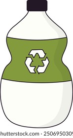 Zero Waste Element in Flat Cartoon Design. Flat Vector Illustration
