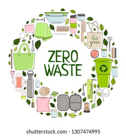 Vector Zero Waste Logo Design Banner Stock Vector (Royalty Free) 1211442217