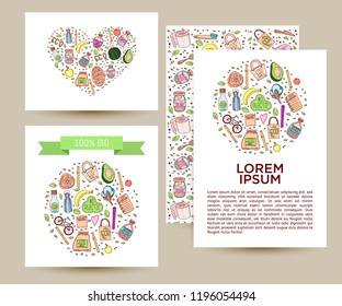 Zero waste flyer. Hand drawn vector illustration. Event poster, banner and card. 