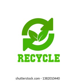 zero waste, green energy, or recycle logo icon or sign