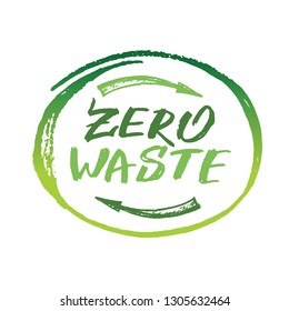 Zero Waste - hand drawn doodle ecology green life set
