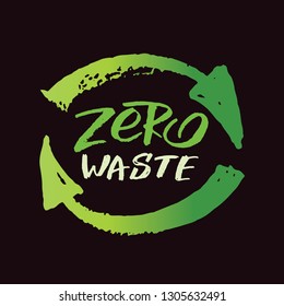 Zero Waste - hand drawn doodle ecology green life set