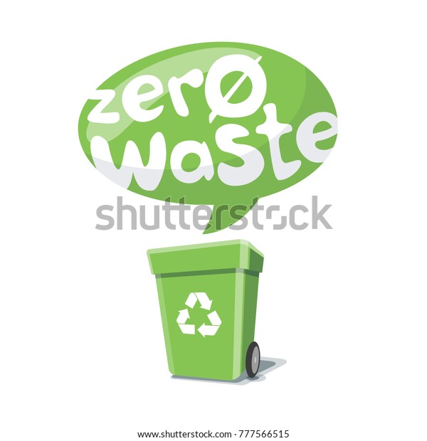 Zero Waste Handwritten Text Sticker Bubble Stock Vector ...